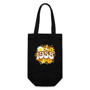 Birthday Party Woman 1958 65 Years Anniversary - Gift Bag for Bottles - black - Front