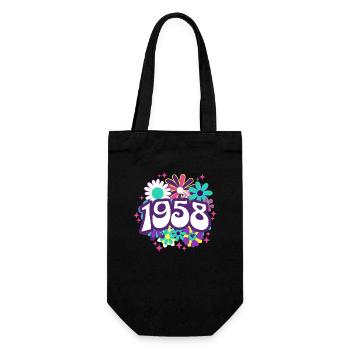 Birthday Party Woman 1958 65 Years Anniversary - Gift Bag for Bottles - black - Front