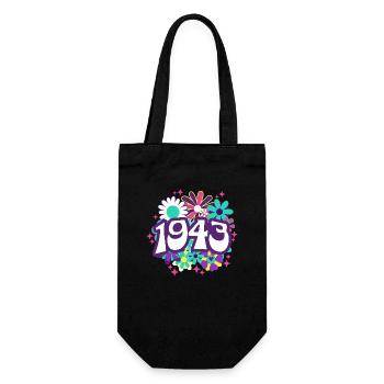 Birthday Party Woman 1943 80 Years Anniversary - Gift Bag for Bottles - black - Front