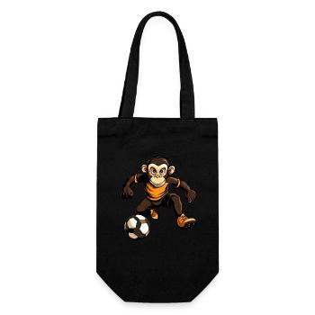 Monkey Soccer - Gift Bag for Bottles - black - Front