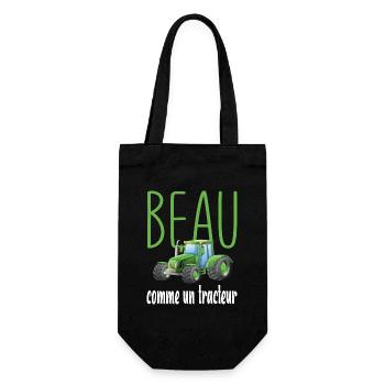 Beau comme un tracteur t-shirt agriculteur - Sac à bouteille - noir - Devant