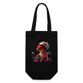 Happy Dino - Geschenkbeutel für Flaschen - Schwarz - Vorne
