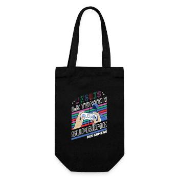 Je suis le tonton suprême des gamers t-shirt - Sac à bouteille - noir - Devant