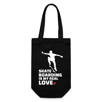 Ich Liebe Skateboarden - Geschenkbeutel für Flaschen - Schwarz - Vorne
