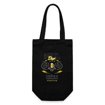 Homme padel apéro bière humour idée cadeau t-shirt - Sac à bouteille - noir - Devant