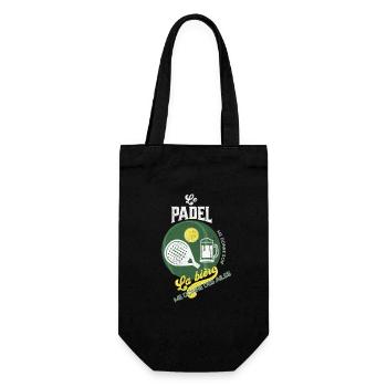 Le padel me donne soif la bière me donne des ailes - Sac à bouteille - noir - Devant