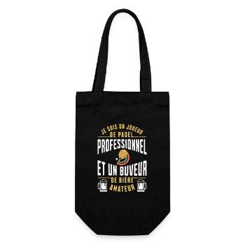 Je suis un joueur de padel professionnel et bière - Sac à bouteille - noir - Devant