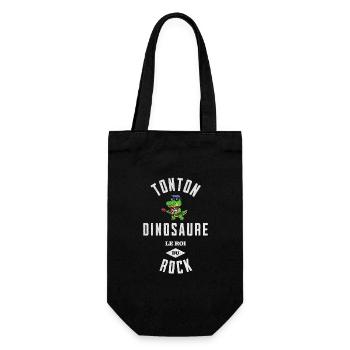 Tonton Dinosaure le roi du rock musicien t-shirt - Sac à bouteille - noir - Devant