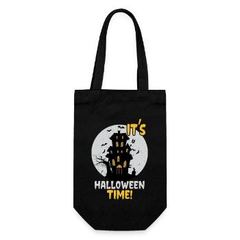 It's Halloween Time: Haunted House and Haunted Castle - Gift Bag for Bottles - black - Front