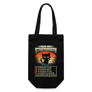 My Four Moods Cat Coffee Holiday - Gift Bag for Bottles - black - Front