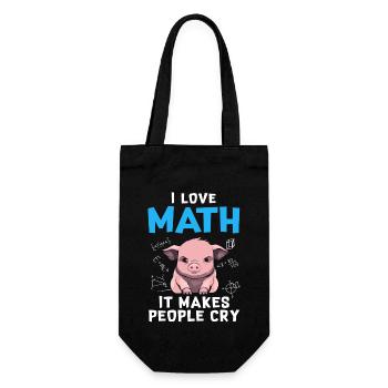I Love Math It Makes People Cry - Geschenkbeutel für Flaschen - Schwarz - Vorne