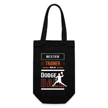 Bester Dodgeball Trainer Dodgeballtrainer Training - Geschenkbeutel für Flaschen - Schwarz - Vorne