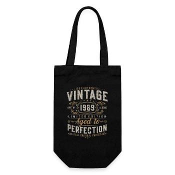 Vintage, 1969, Vintage Born, Cadeau d’anniversaire - Sac à bouteille - noir - Devant
