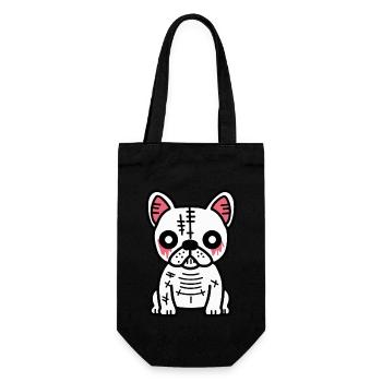 Buldog Français Chien HalloweenDrôle - Sac à bouteille - noir - Devant