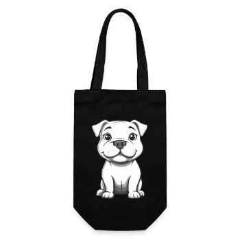 Dogo Argentino Dog Comic Cute - Gift Bag for Bottles - black - Front