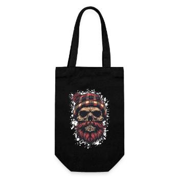 Crâne de bûcheron - Sac à bouteille - noir - Devant