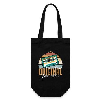 Original June 2003 born vintage 2003 Retro - Gift Bag for Bottles - black - Front