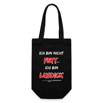 I'm not fat... I'm Lusdick - Gift Bag for Bottles - black - Front
