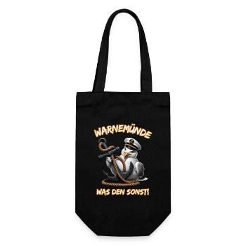 Avertissez quoi d’autre ! - Mouette drôle avec ancre - Sac à bouteille - noir - Devant