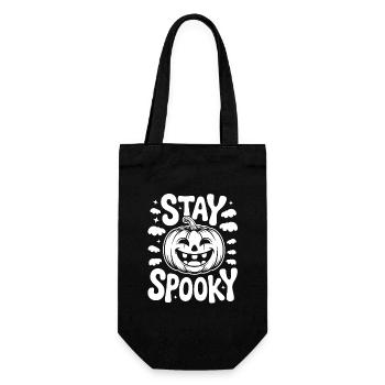 Stay Spooky Funny Halloween Design - Gift Bag for Bottles - black - Front