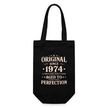 Original depuis 1974 Vintage cadeau d’anniversaire - Sac à bouteille - noir - Devant