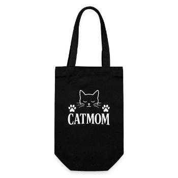 Maman chat - Sac à bouteille - noir - Devant