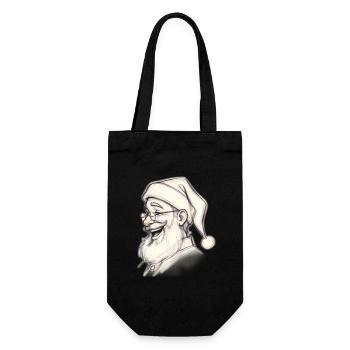 Santa Chef Skizzen-Tee - Geschenkbeutel für Flaschen - Schwarz - Vorne