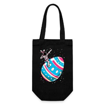Astronaute - oeuf de pâques space - Sac à bouteille - noir - Devant