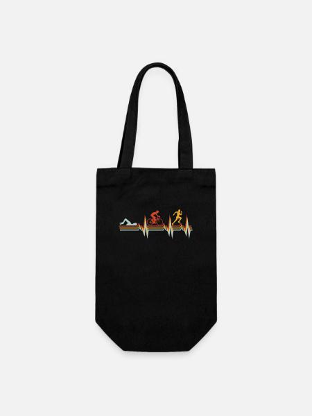 Triathlon, Natation, Cyclisme, Course à pied, Sports - Sac à bouteille - noir