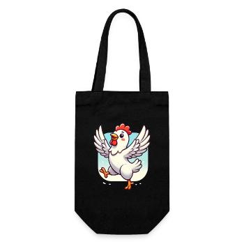 Lifes Better with Chickens Graphic - Gift Bag for Bottles - black - Front