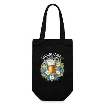Beer flowers with chamomile and grain bartender - Gift Bag for Bottles - black - Front