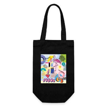 1980s Memphis design - Gift Bag for Bottles - black - Front