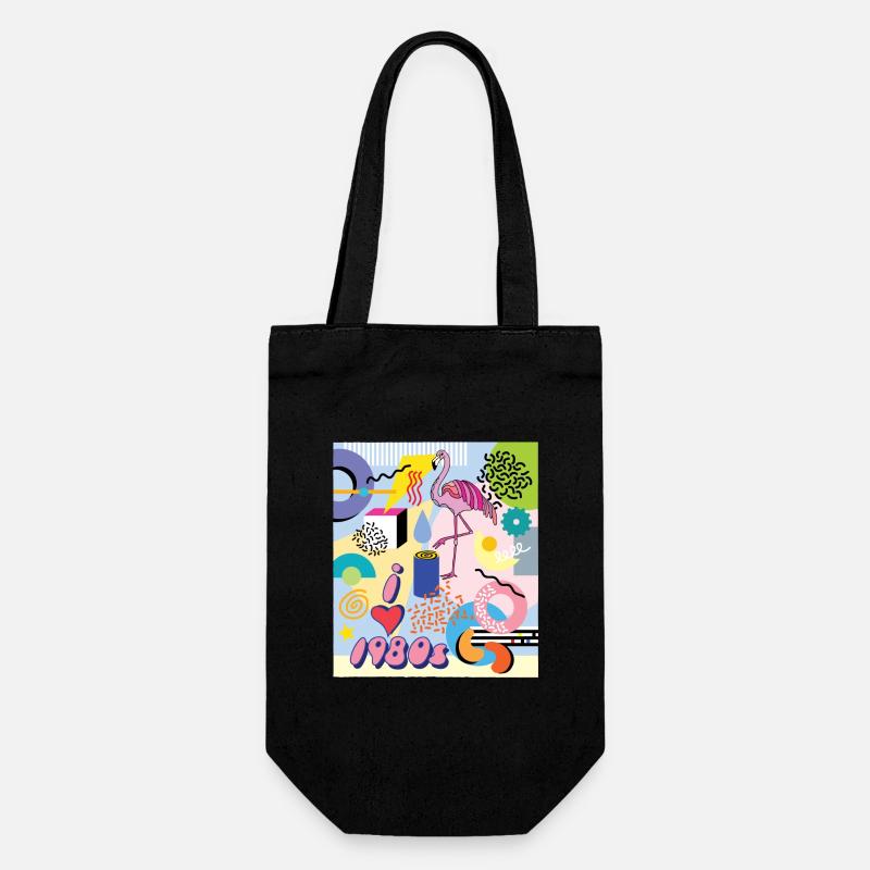 1980s Memphis design - Gift Bag for Bottles - black