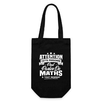 Cette personne peut parler de maths à tout moment - Sac à bouteille - noir - Devant