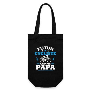 Futur cycliste comme papa - Sac à bouteille - noir - Devant