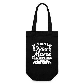 Futur marié / les autres sont juste la pour boire - Sac à bouteille - noir - Devant