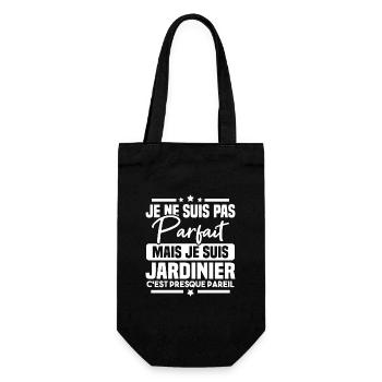 Pas parfait mais je suis jardinier - Sac à bouteille - noir - Devant