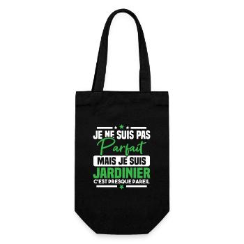 Pas parfait mais je suis jardinier - Sac à bouteille - noir - Devant