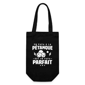 Un papa à la pétanque est un papa parfait - Sac à bouteille - noir - Devant