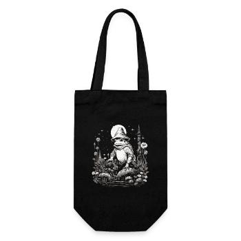 Frog Wizard Cottagecore - Gift Bag for Bottles - black - Front