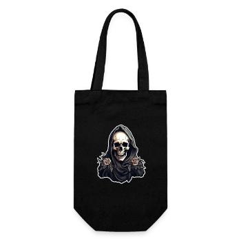 Death with Roses and Cloak Halloween - Gift Bag for Bottles - black - Front