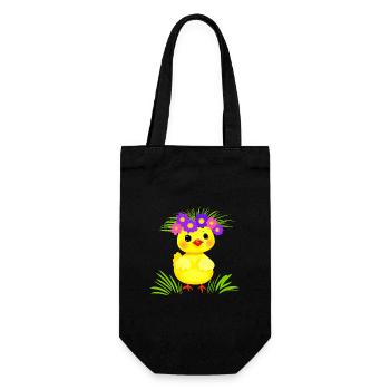 Petit poulet - Sac à bouteille - noir - Devant