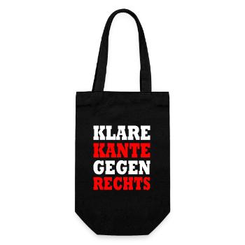 klare kante gegen rechts - Geschenkbeutel für Flaschen - Schwarz - Vorne