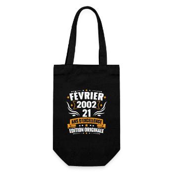 Vintage Cadeau Février 2002, 21 Ans Anniversaire - Sac à bouteille - noir - Devant
