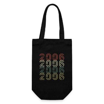 Original 2006 Jahrgang Vintage Geburtstag Retro - Geschenkbeutel für Flaschen - Schwarz - Vorne
