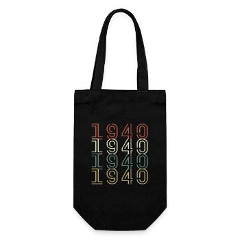 Original 1940 Jahrgang Vintage Geburtstag Retro - Geschenkbeutel für Flaschen - Schwarz - Vorne