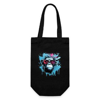 Party gorilla with sunglasses - Gift Bag for Bottles - black - Front