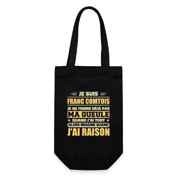 Franc comtois I don't shut my mouth frank comté - Gift Bag for Bottles - black - Front