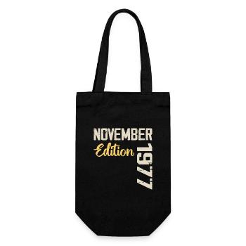 Born in November 1977 - Edition 1977 - Gift Bag for Bottles - black - Front