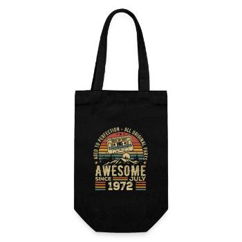 1972 July | Born in July 1972 | July 1972 - Gift Bag for Bottles - black - Front